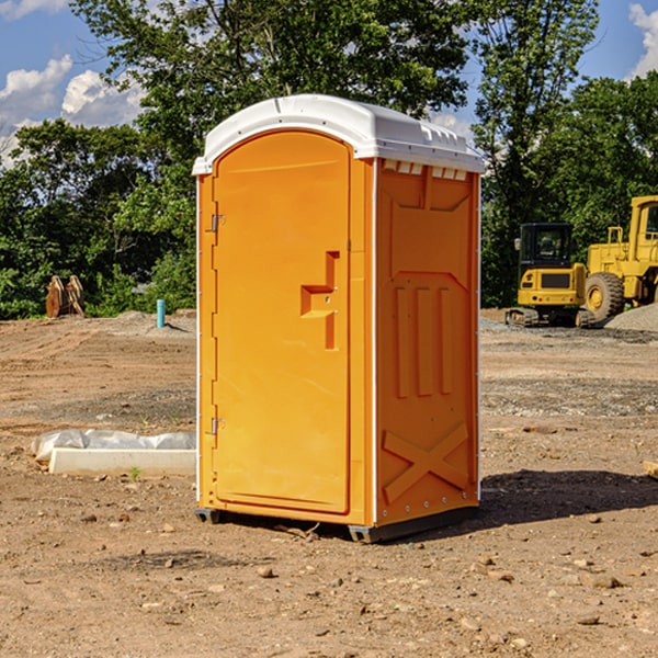 how often are the portable restrooms cleaned and serviced during a rental period in Rosendale MO